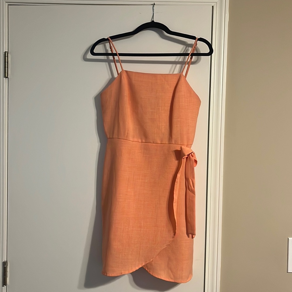 Orange cocktail dress